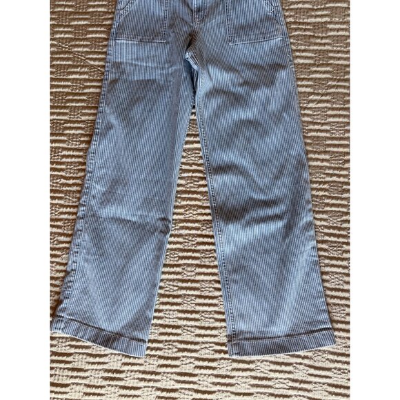NWT 11/12 Reg Abercrombie Kids Wide Leg Jean High Rise Striped - Picture 6 of 10